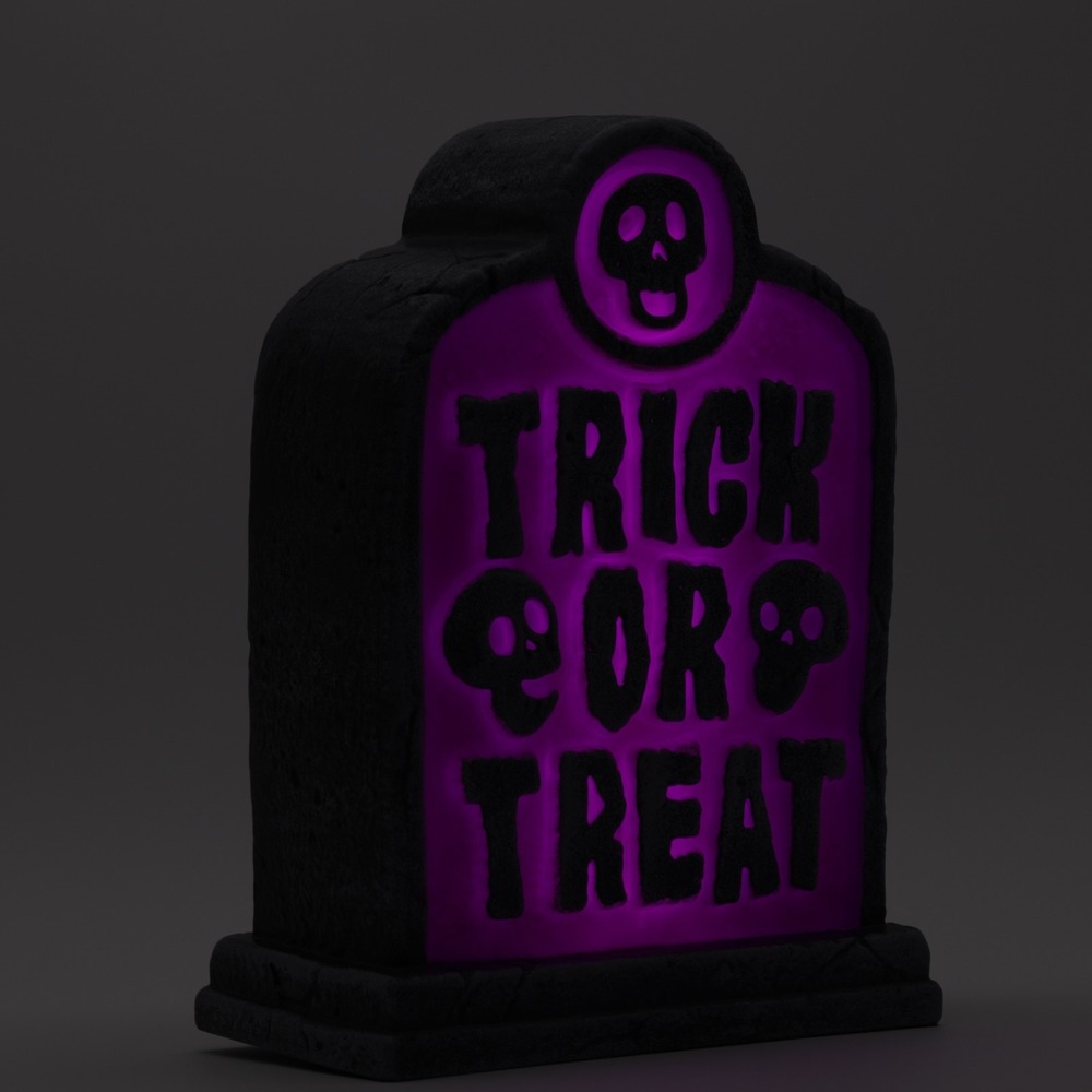 Hyde and EEK‎ 12" Lit Trick or Treat Blow Mold Halloween Decorative Prop Purple - Picture 8 of 9